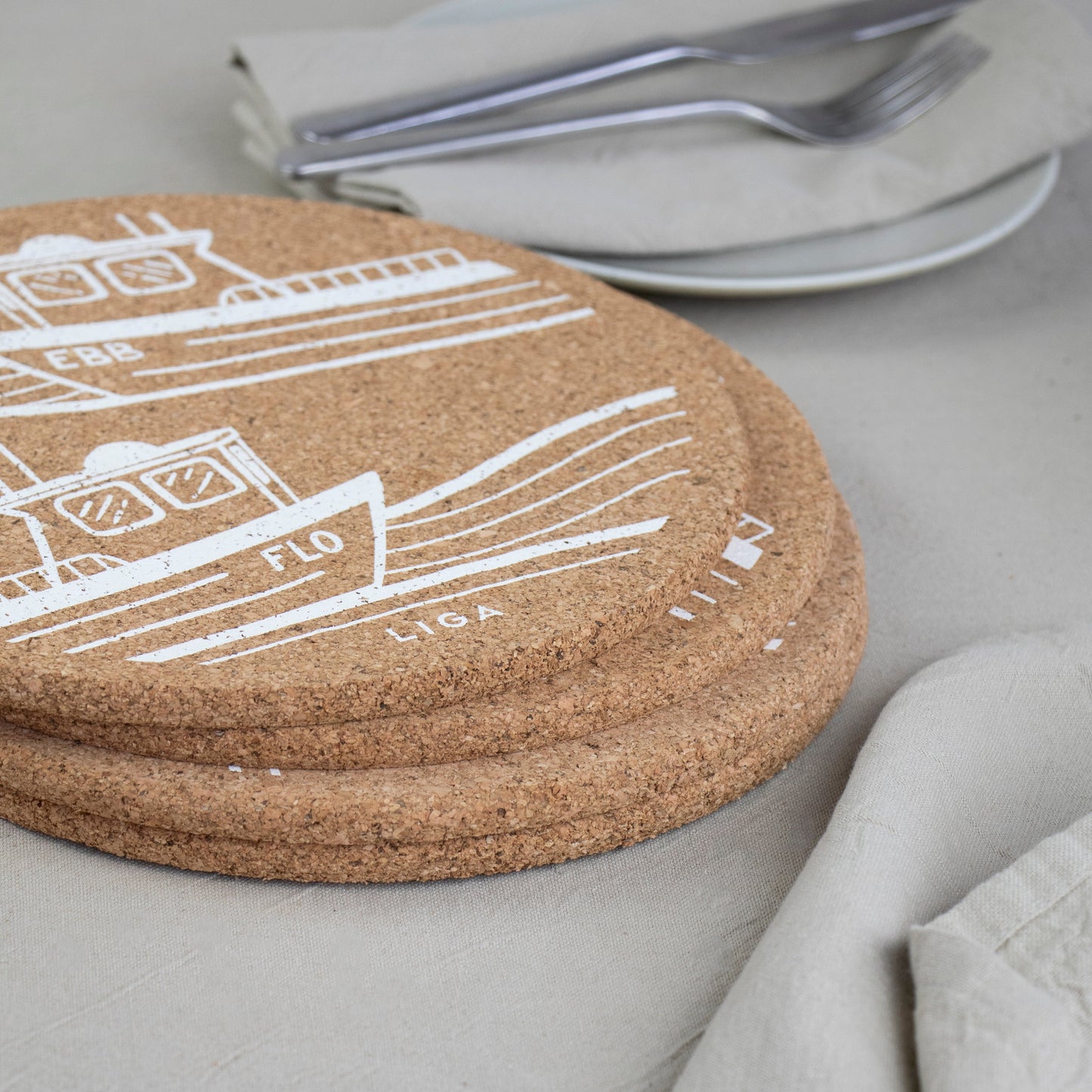 Cork Placemat Set Ebb &Amp; Flo
