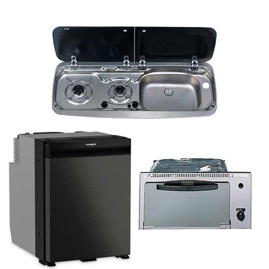 Dometic NRX50 Fridge, Smev 555 Grill and 9222 Hob/Sink (Sink on Right) - Suitable For	Volkswagen T6
