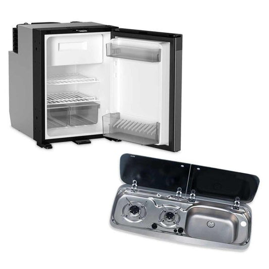 Dometic NRX50 Fridge and 9222 Hob/Sink Unit Bundle (Sink on Right) - Suitable For	Volkswagen T6