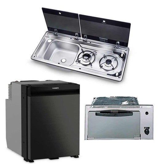 Dometic NRX50 Fridge, Smev 555 Grill and 9722 Hob/Sink (Sink on Left) - Suitable For	Volkswagen T6