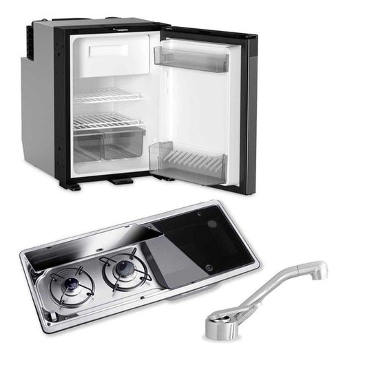 Dometic NRX50 Fridge, 9722 Hob/Sink Unit & Tap Bundle (Sink on Right) - Suitable For	Volkswagen T6