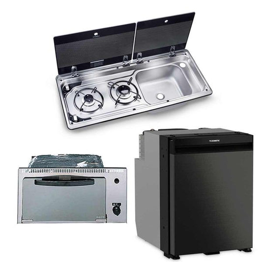 Dometic NRX50 Fridge, Smev 555 Grill and 9722 Hob/Sink (Sink on Right) - Suitable For	Volkswagen T6