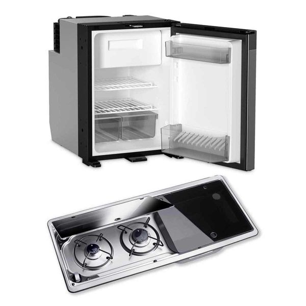 Dometic NRX50 Fridge and 9722 Hob/Sink Unit Bundle (Sink on Right) - Suitable For Volkswagen T6