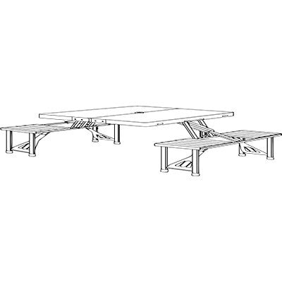 Gloucester deluxe folding picnic set (Onyx Edition)