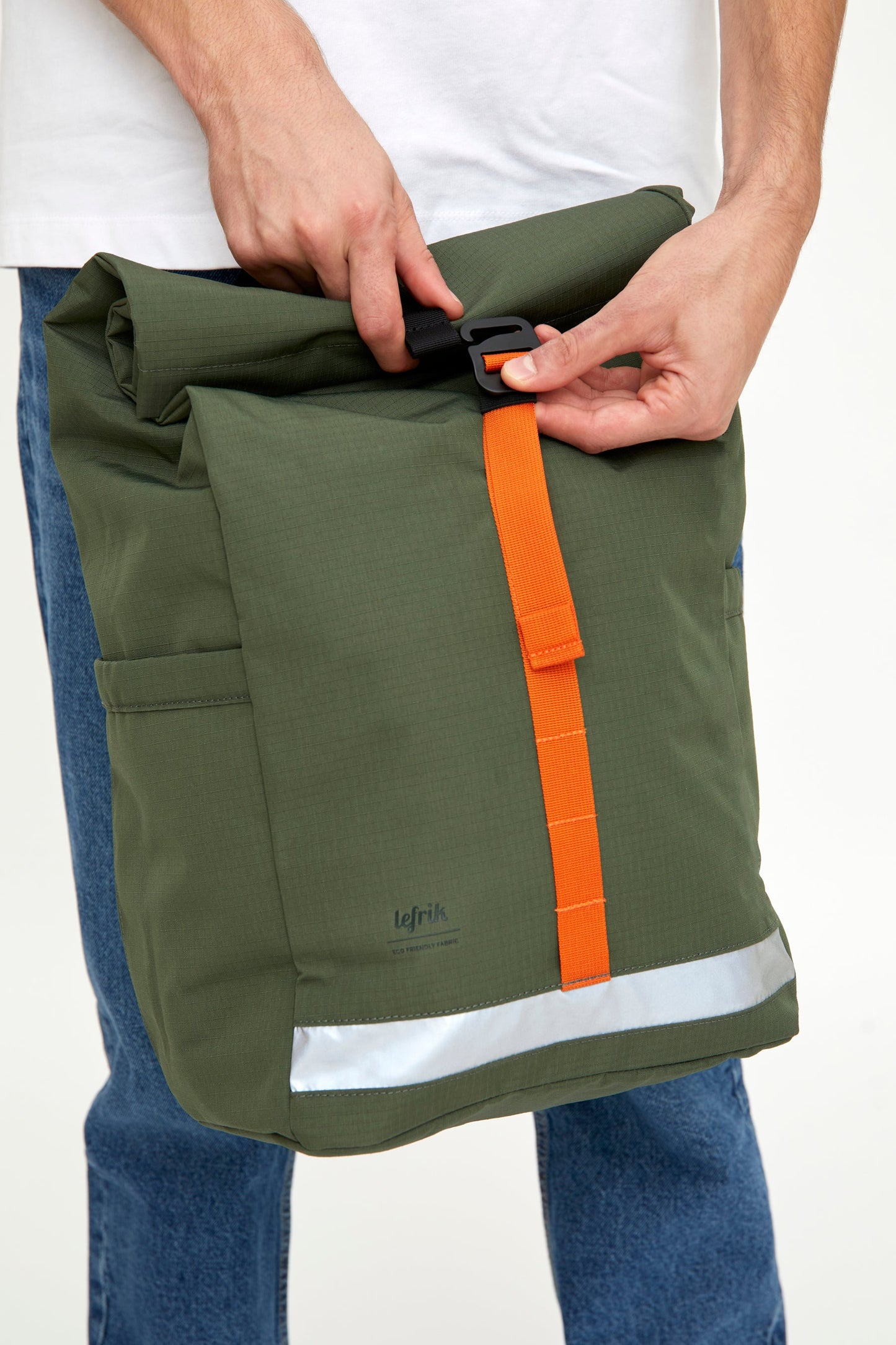 LEFRIK Lars Roll Top Backpack - Vandra Pine Ripstop