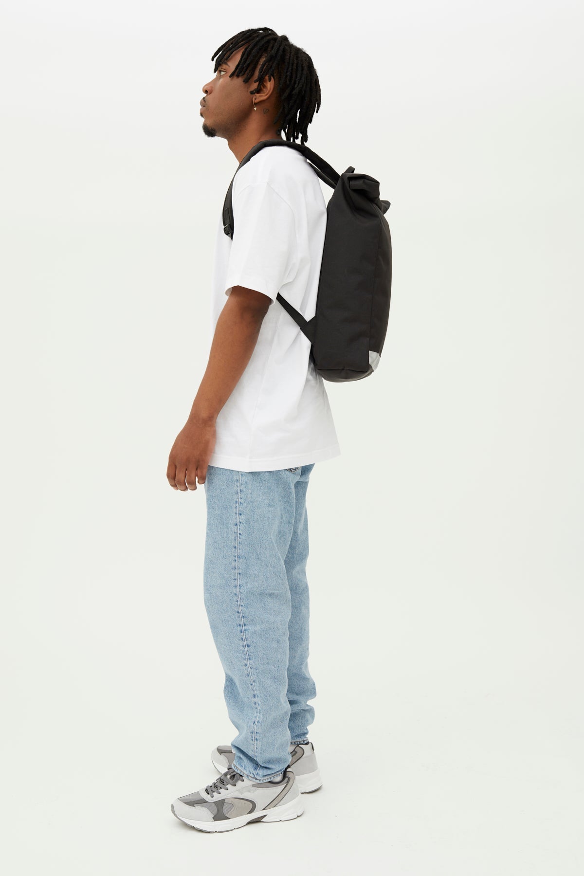 LEFRIK Roll Top Reflective Backpack - Black