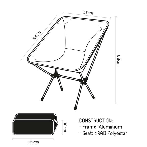 Oxford Camping Chair Black