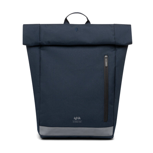 LEFRIK Roll Top Reflective Backpack - Navy