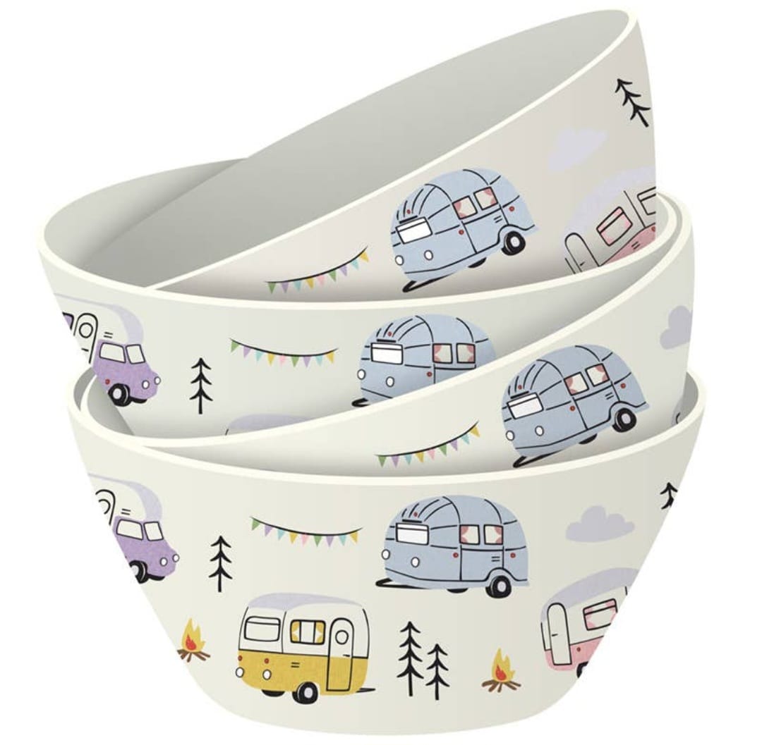 Wildwood Caravan Set of 4 Recycled Rpet Picnic Bowls