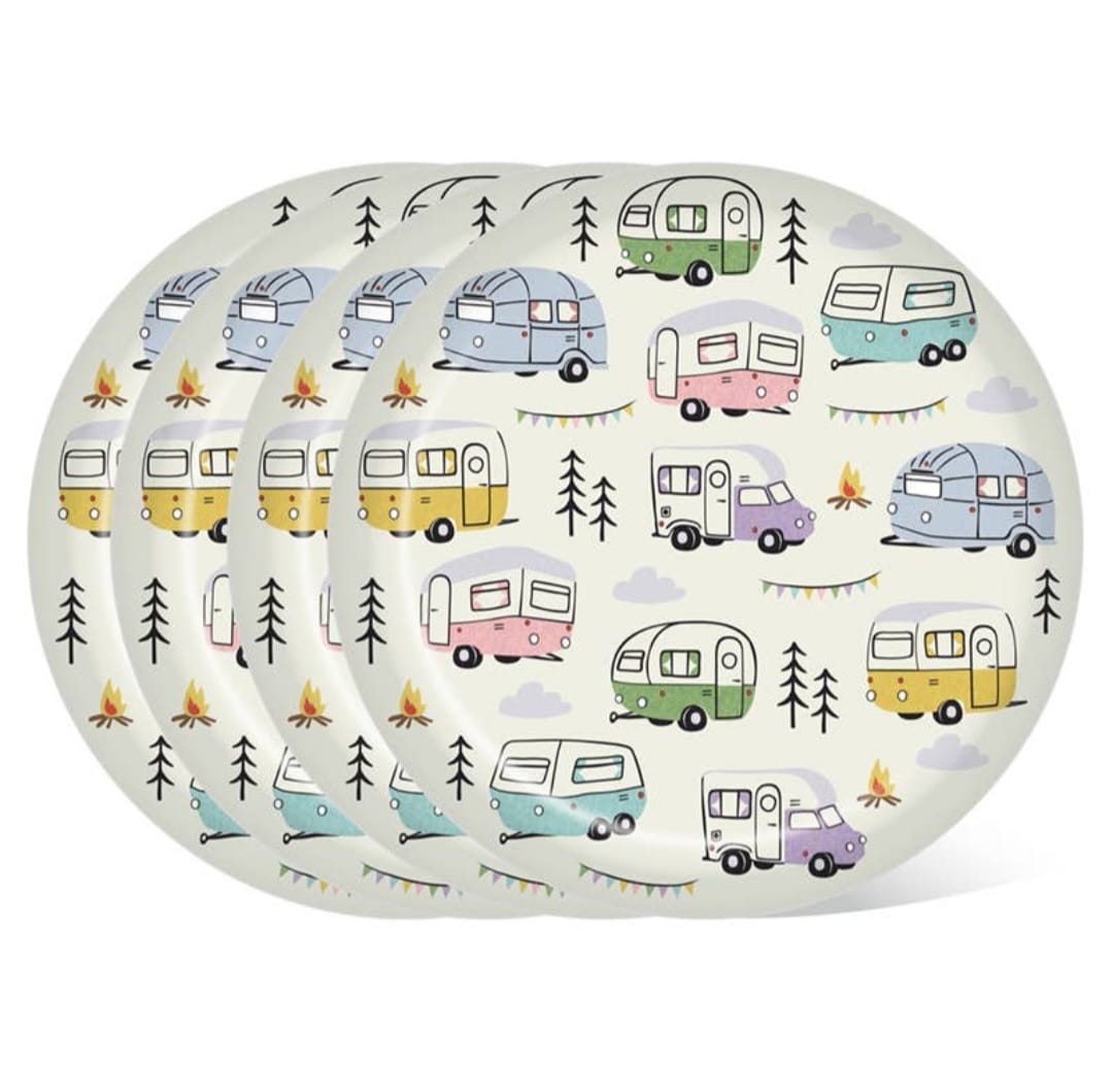 Wildwood Caravan Set of 4 Recycled Rpet Picnic Plates