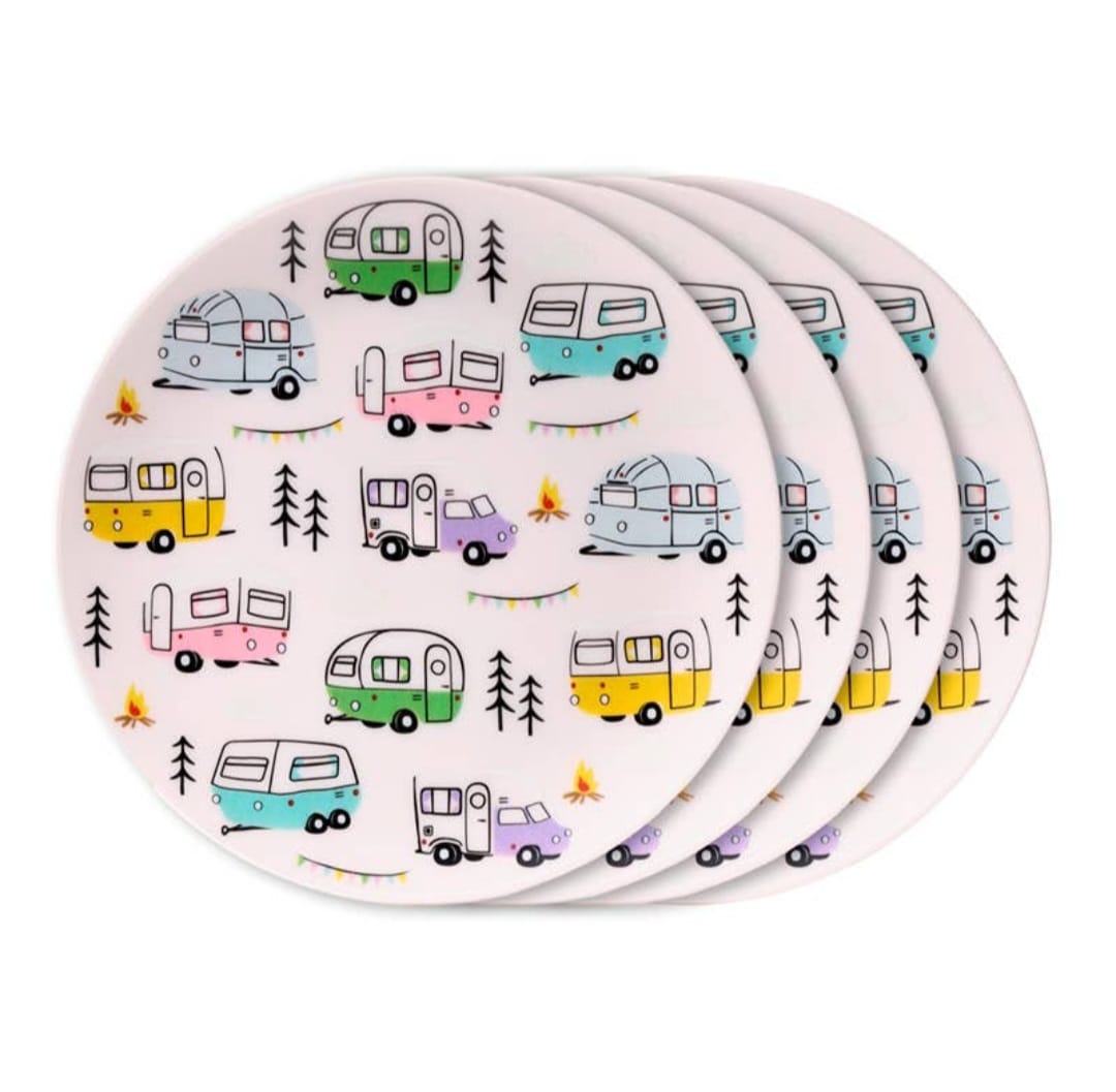 Wildwood Caravan Set of 4 Recycled Rpet Picnic Plates