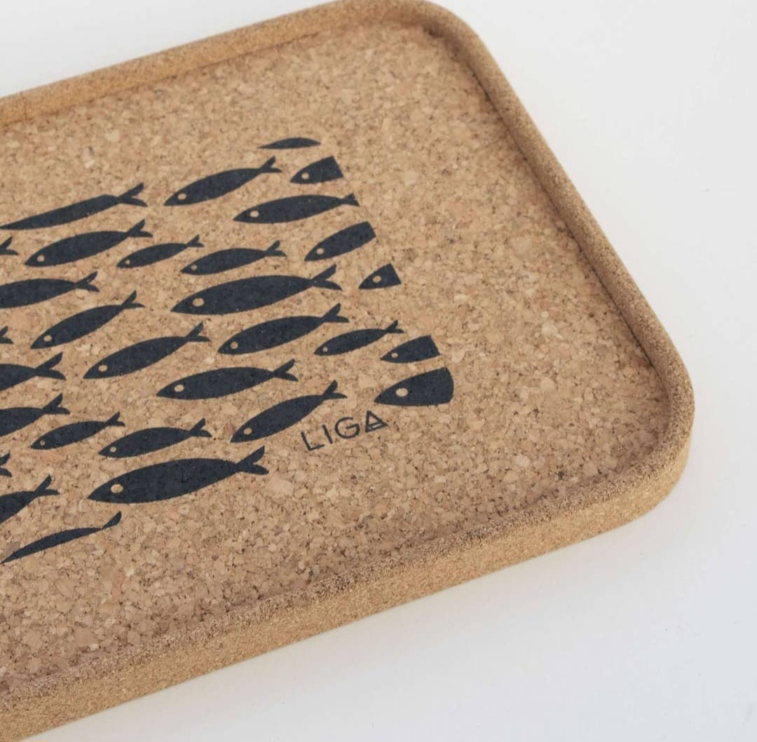 Cork Tray Grey Fish