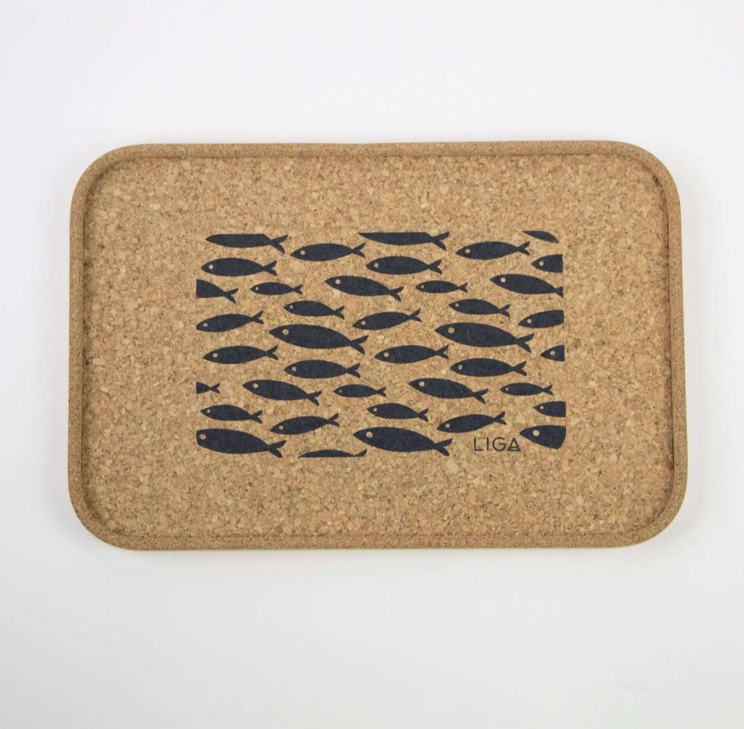 Cork Tray Grey Fish