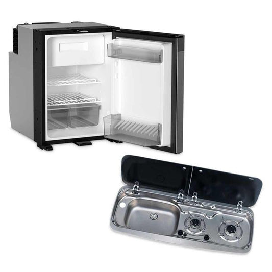 Dometic NRX50 Fridge and 9222 Hob/Sink Unit Bundle (Sink on Left) - Suitable For	Volkswagen T6